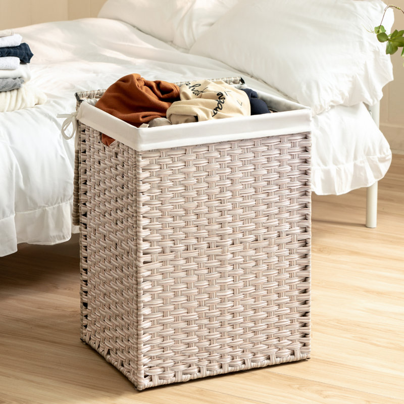 Laundry Hamper with Handles, Beige