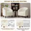 Fauteuil club rembourré en tissu-106296588