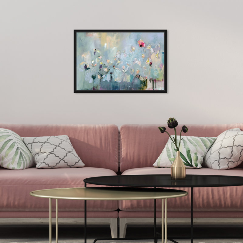 Michaela Nessim - Infiniment Divine Flower Garden Beauty Modern Pink - impression sur toile, H 11 po x l 16 po x P 1,75 po