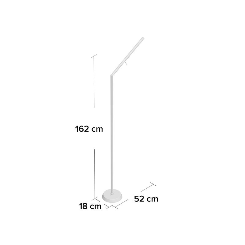 Hawi 162cm Matte Black Reading Floor Lamp