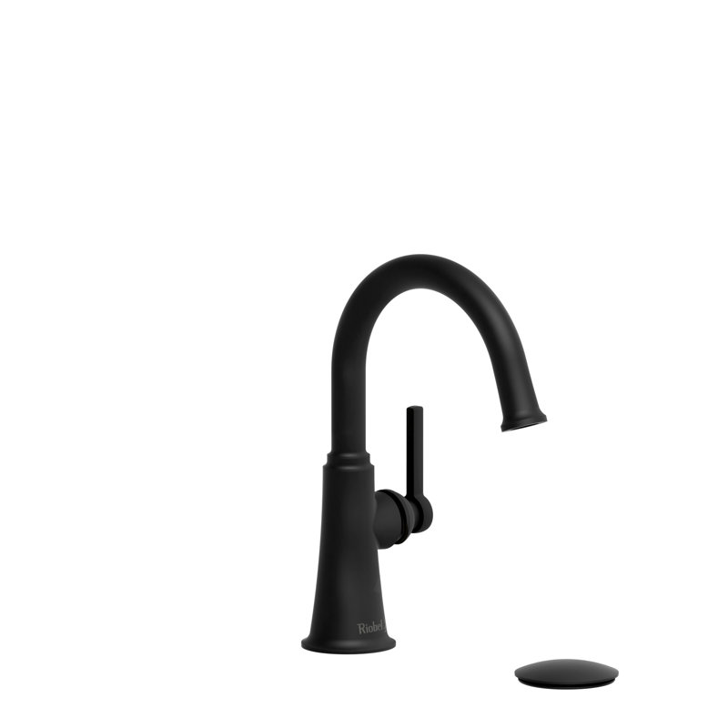 Robinet de salle de bain à poignée simple avec drain Momenti ™, Noir