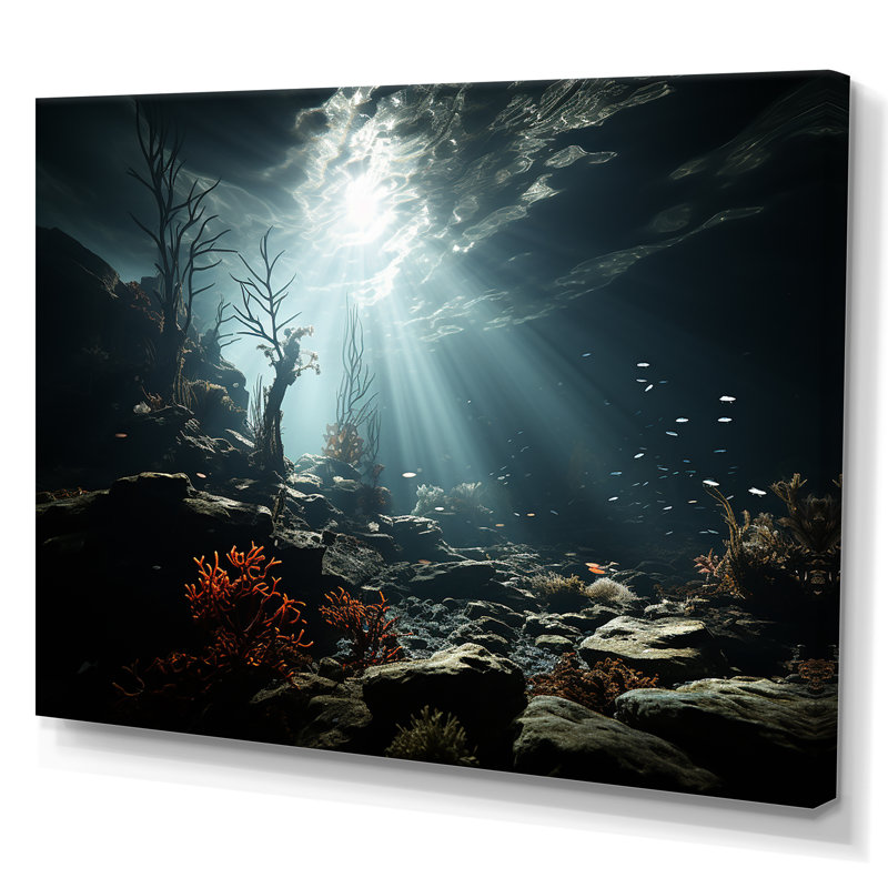 «Underwater Paradise I», reproduction sur toile, H 24 po x l 32 po, Toile tendue