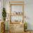 Twin Size Canopy Bed Frame With Guardrails, Solid Wood Materialen Frame Material Floor Bed Frame With Shelves, Montessori Floor Bed Frame For Kids Room Use, Boys, Girls, In Natural Finish-1666706995-1666707000