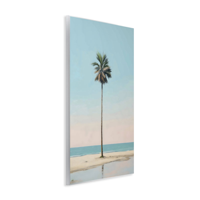 Plaque murale «High Tide Lone Palm», design par LSR Design Studio, H 19 po x l 13 po