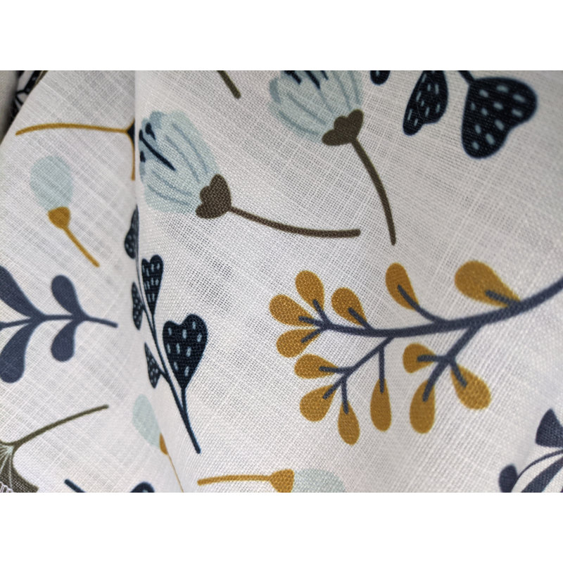 Tissu Meter Jeanne couleur 01, Bleu marine / bleu / jaune / blanc
