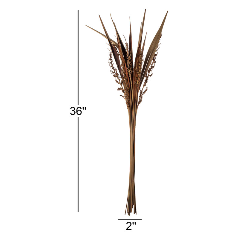 36" Bahia Spears with Seeds, Dried, Natural