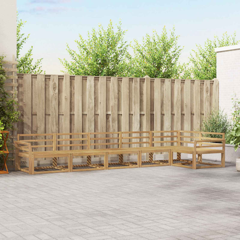 408cm Wide Patio Sectional Set, 6