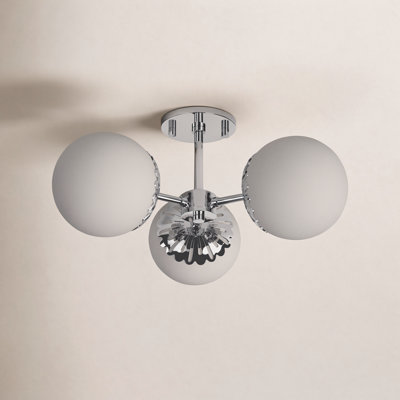Deniaud Glass Semi Flush Mount