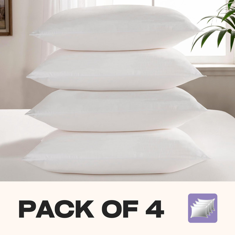NightComfort Cosy Nights Medium Support Microfibre Anti Allergy Pillows Pack of 4