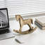 Ensemble de 6 pièces de décorations de cheval à bascule en bois vintage
