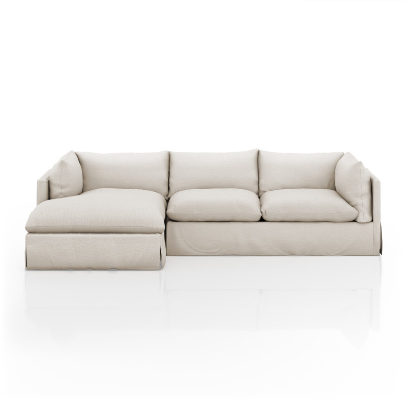 Atelier Habitat 2 Piece Sectional 131'' Nimbus, Left Hand Facing, Valley Nimbus Polyester Blend, 31.5" H x 133" W x 67" D
