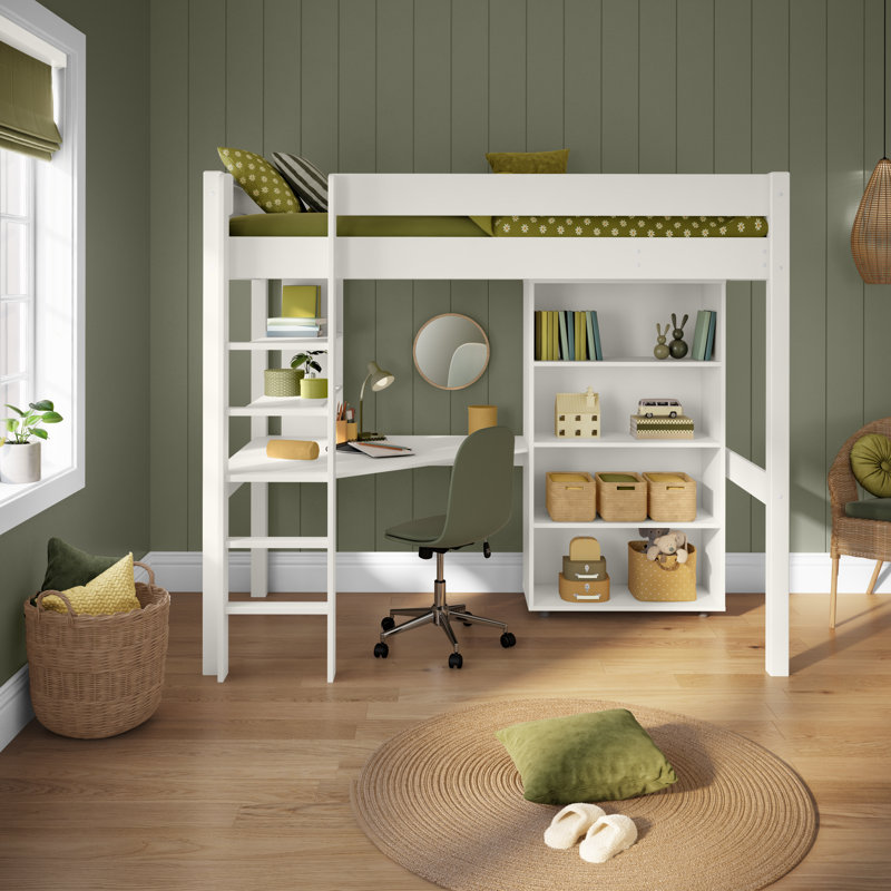 New Classic Highsleeper with Integrated Desk and Shelving and Tall Bookcase