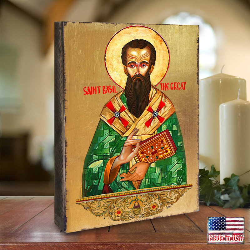 Saint Basil Painting by G.DeBrekht, 16" H x 12" W x 1.5" D