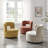 Carlia Upholstered Swivel Barrel Chair-338567674