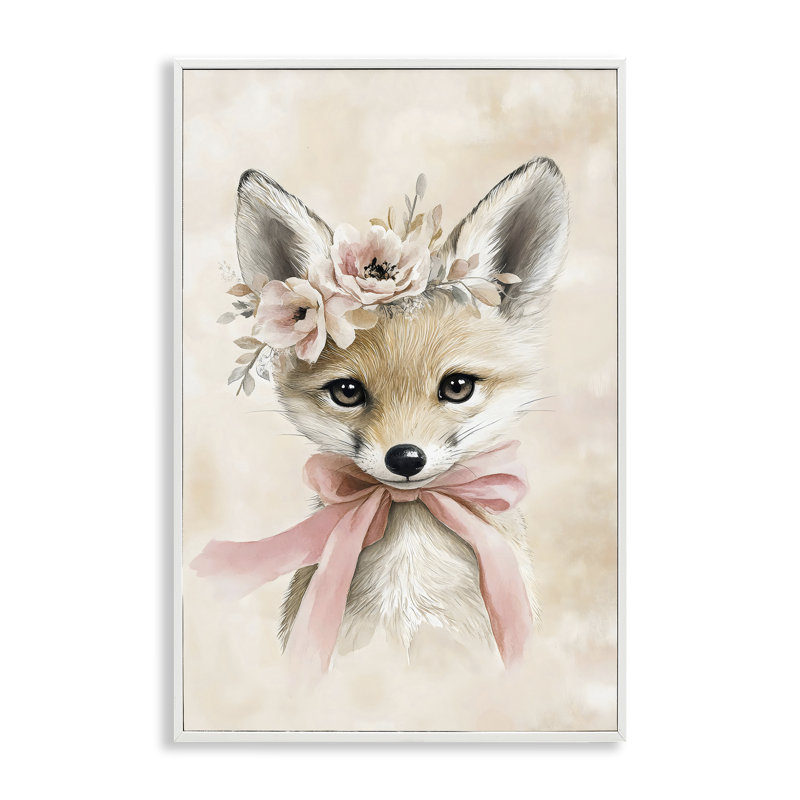 «Sweet Baby Fox» avec giclée à arc, design par Creative Studio, H 24 po x l 16 po