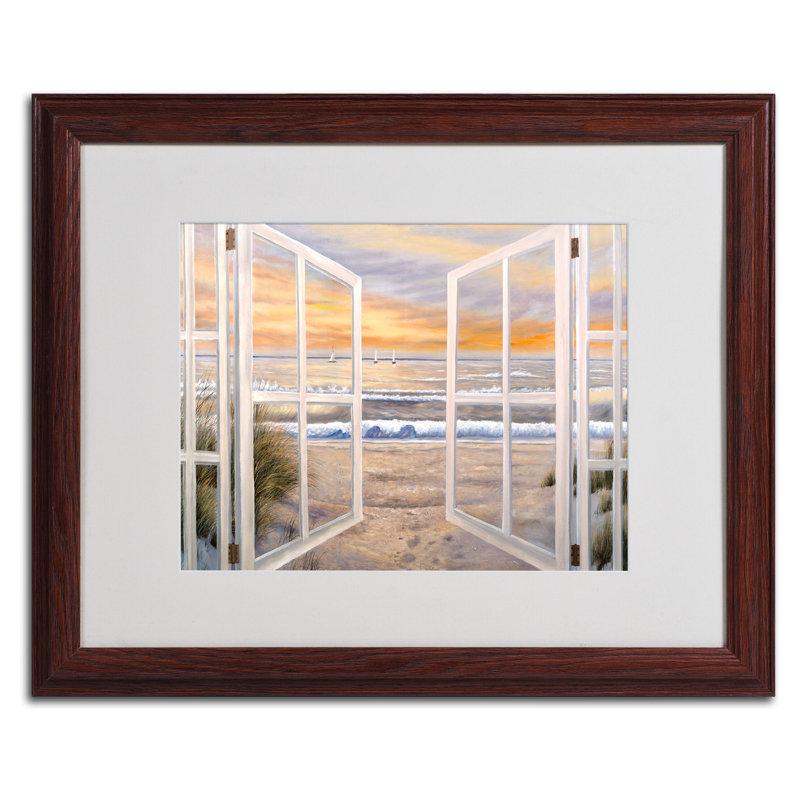 « allonged window » par joval, reproduction d’art encadrée, H 16 po x l 20 po x P 0,5 po, Brun - Biseautée