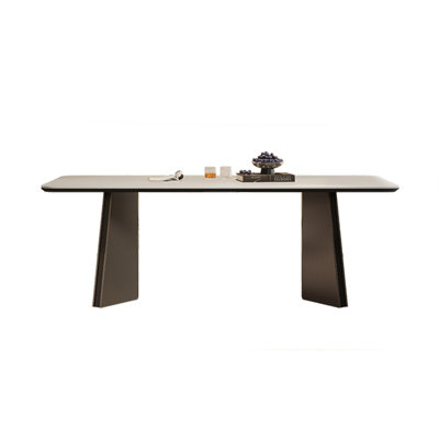 62.99"Luxury-modern rectangular stone slab dining table