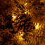 Ensemble 4 pièces d'arbre de Noël artificiel pré-éclairé, guirlande, couronne et 2 arbres d'entrée, arbre de Noël avec lumières DEL