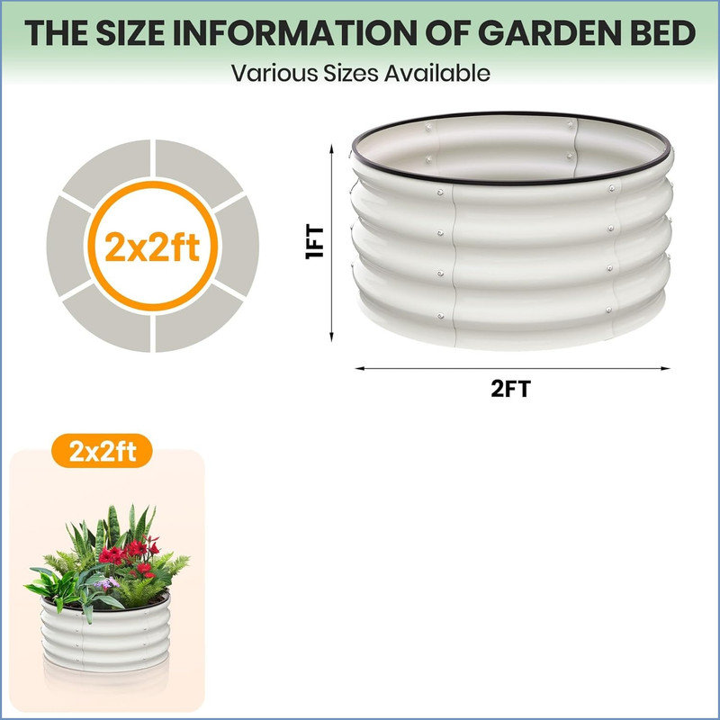Planter, Beige, 30.5cm H x 61cm W x 61cm D