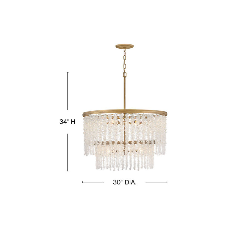RUBINA Medium Chandelier, 20" H x 30" W x 30" D, 12