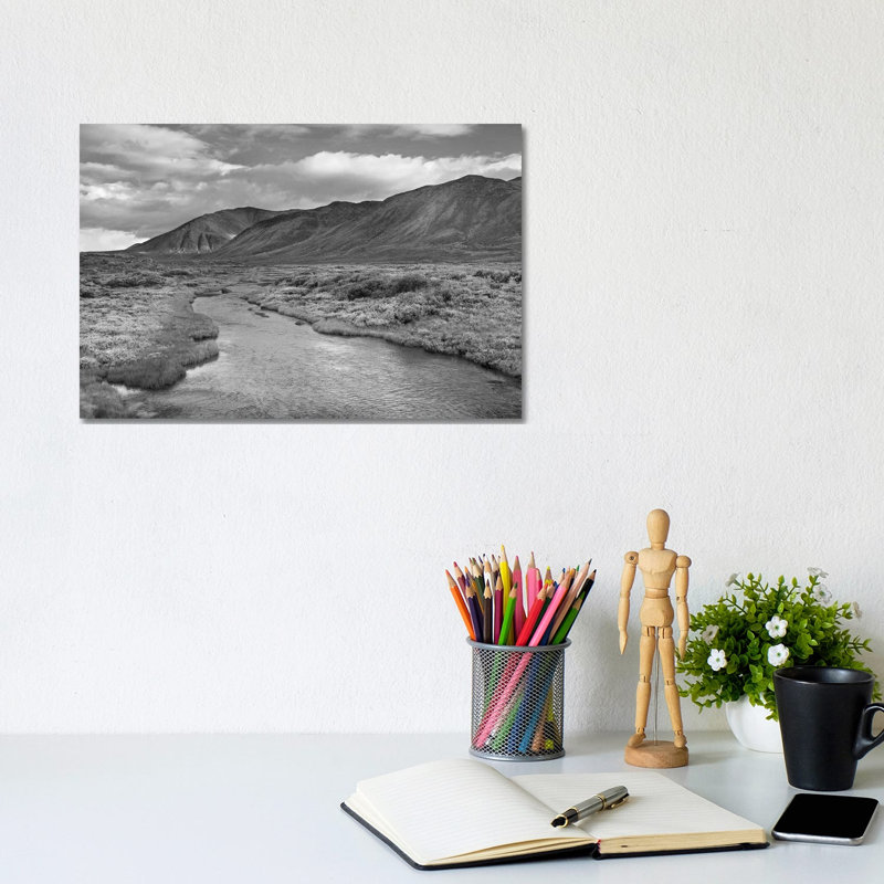 Hart River Flowing Over Tundra Beneath The Ogilvie Mountains, Yukon Territory, Canada by Tim Fitzharris - Gallery-Wrapped Canvas Giclée on Canvas