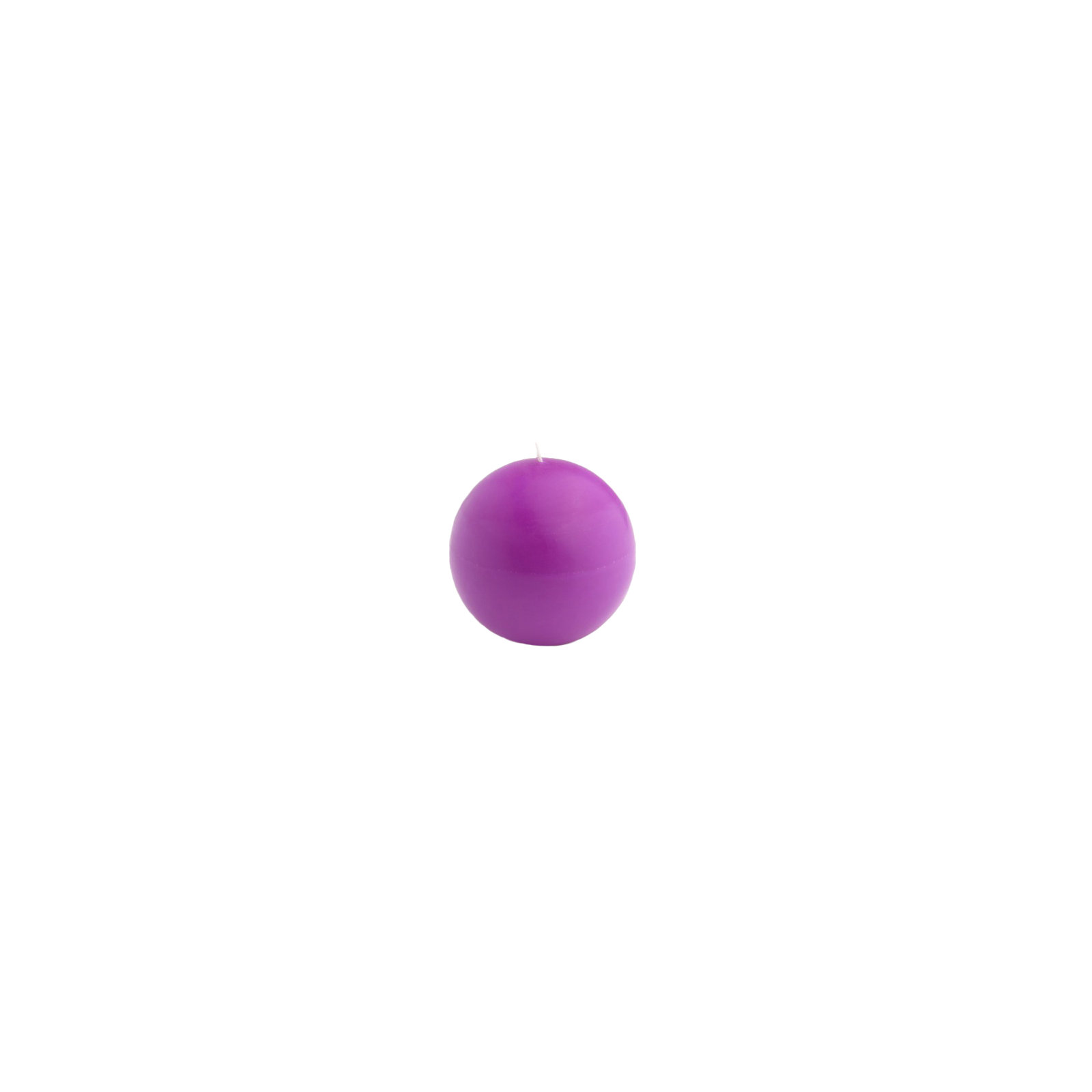 Ball Candle, 2" Diameter, Set of 12, Purple