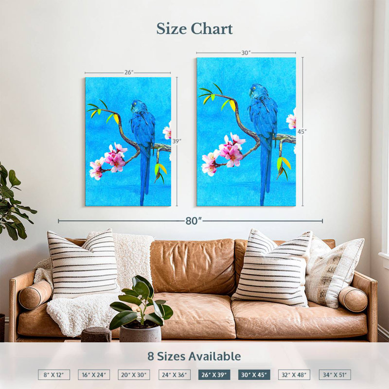 Brampt Spring Bird And Flower, 39" H x 26" W