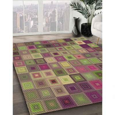 Tapis 100% à motifs lavables à la machine 2989 Pat592 BRN