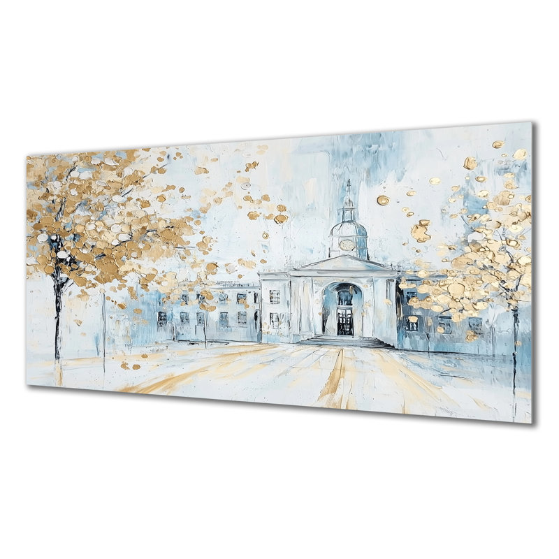 «Trinity College In Dublin II - Cityscapes», impression murale en métal, H 28 po x l 60 po