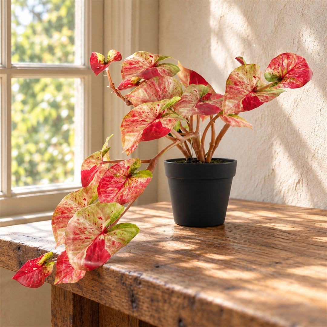 35 cm H Faux Foliage and evergreen Plant in Plastic Pot Liner