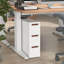 Armoire de rangement à roulettes étroite avec 3 tiroirs Inbox Zero