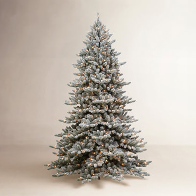 Frosted Pre-Lit Fir Christmas Tree