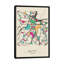 Belfast, United Kingdom Map by Ayse Deniz Akerman - Floater Frame Print on Canvas-1387222842-1387222843