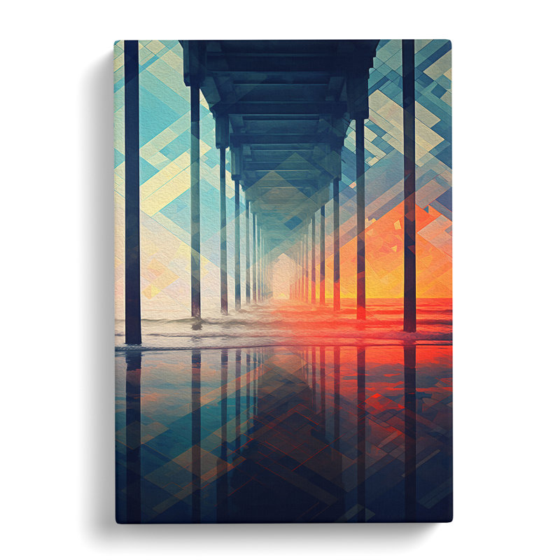 Pier Pier Geometric - Wrapped Canvas, 50cm H x 35cm W x 3cm D