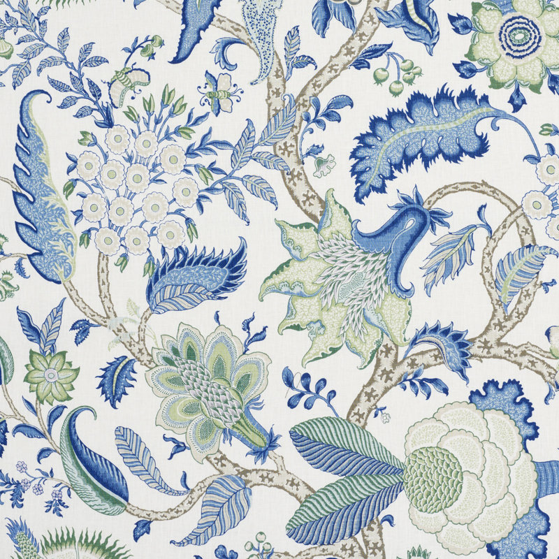 Arborvitae Fabric, Viridian/Blue