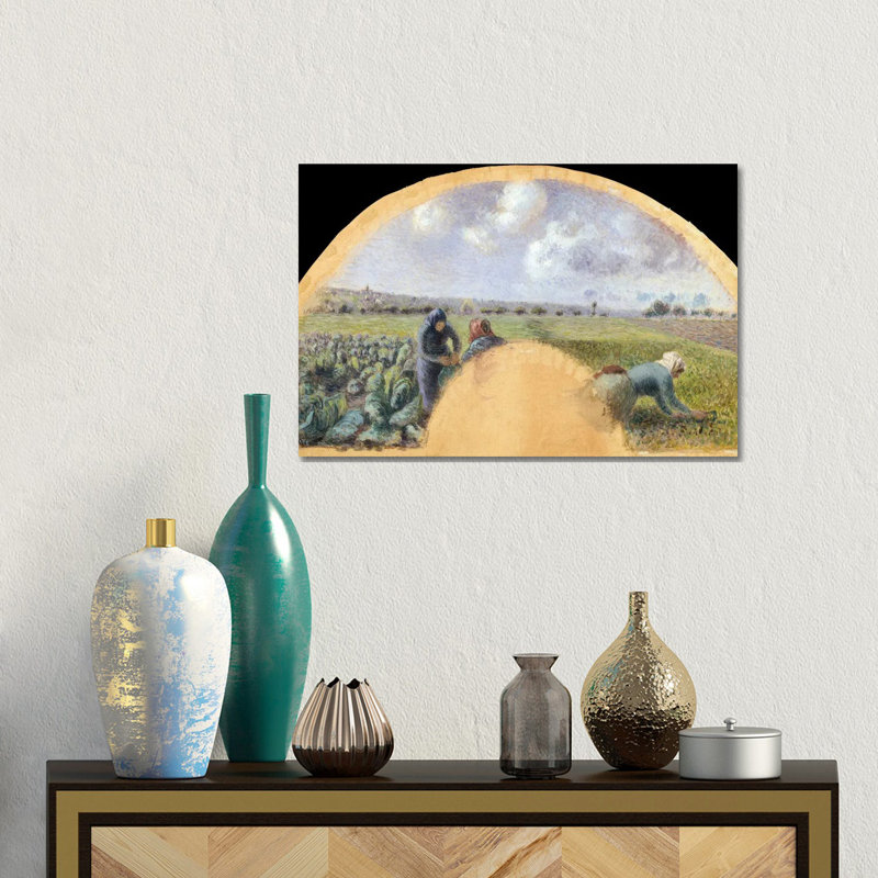 «Fan Mount, The Cabbage Gatherers», reproduction d'art sur toile tendue, H 12 po x l 18 po, Toile tendue, Ne s’applique pas