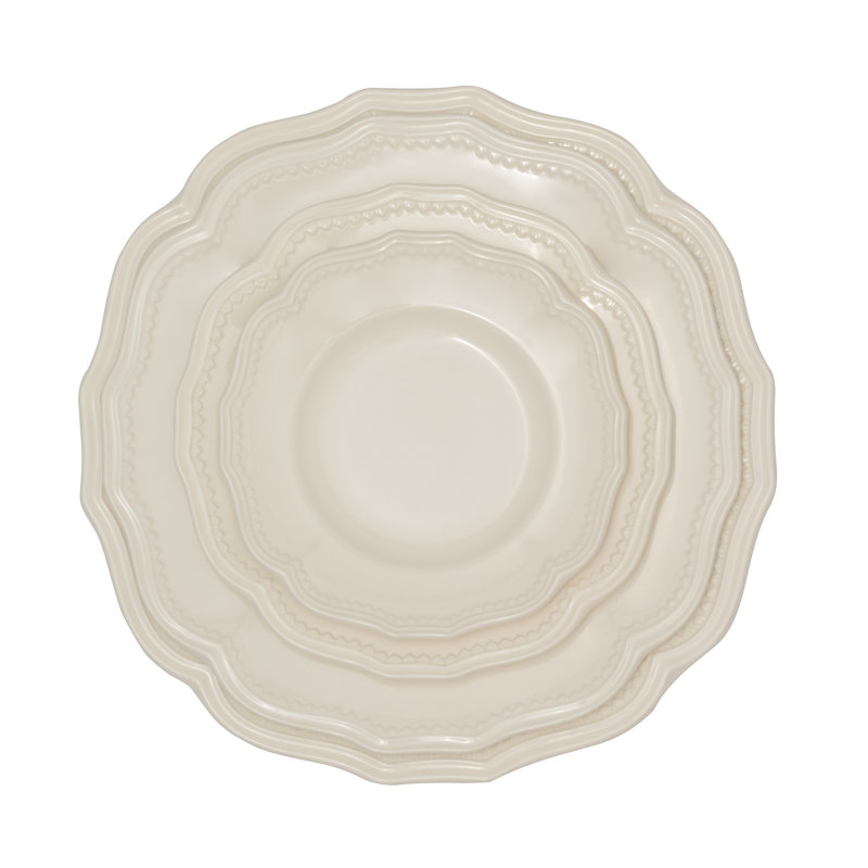 Assiette plate rouge classique rouge vanille 11,25 po