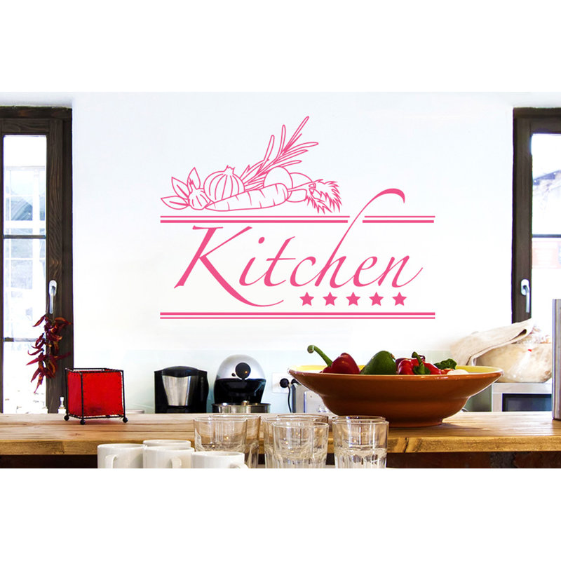 Food & Beverage Non-Wall Damaging Wall Decal, Medium, Pink