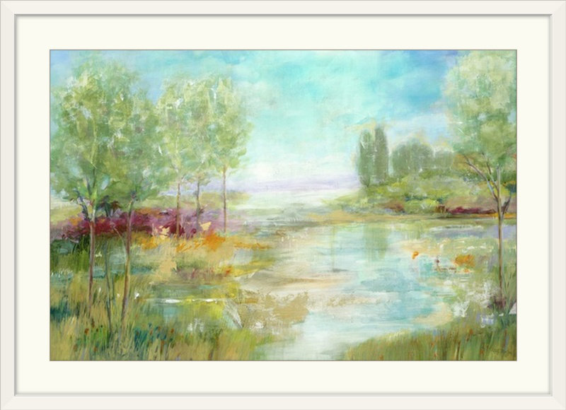 « lowlands » par jill martin, reproduction d’art, Cadre blanc, H 24 po x l 32 po x P 1 po