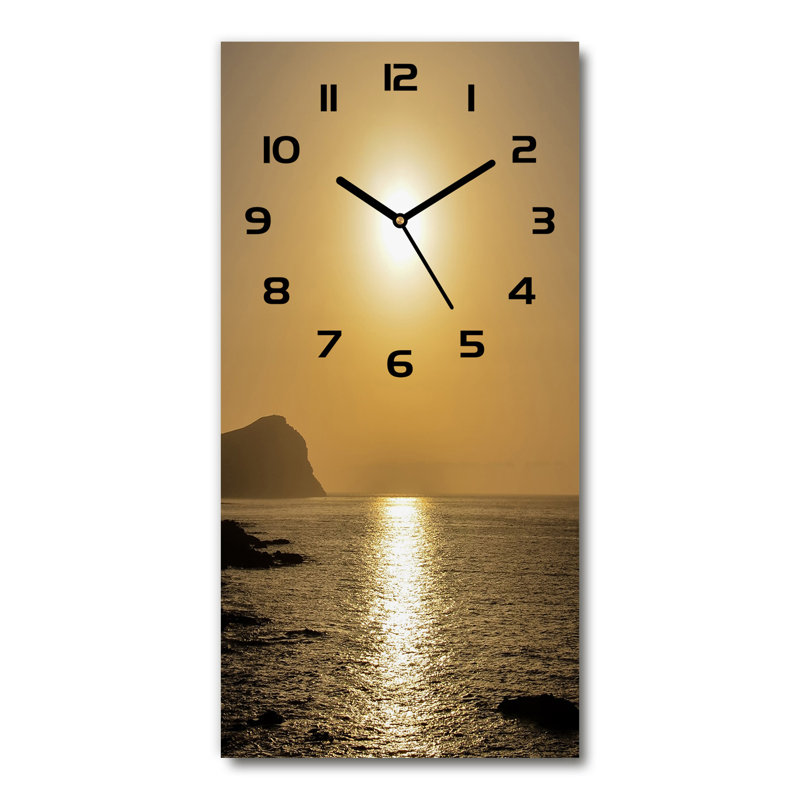 Jayden-Scott Glass Wall Clock, Yellow/Black