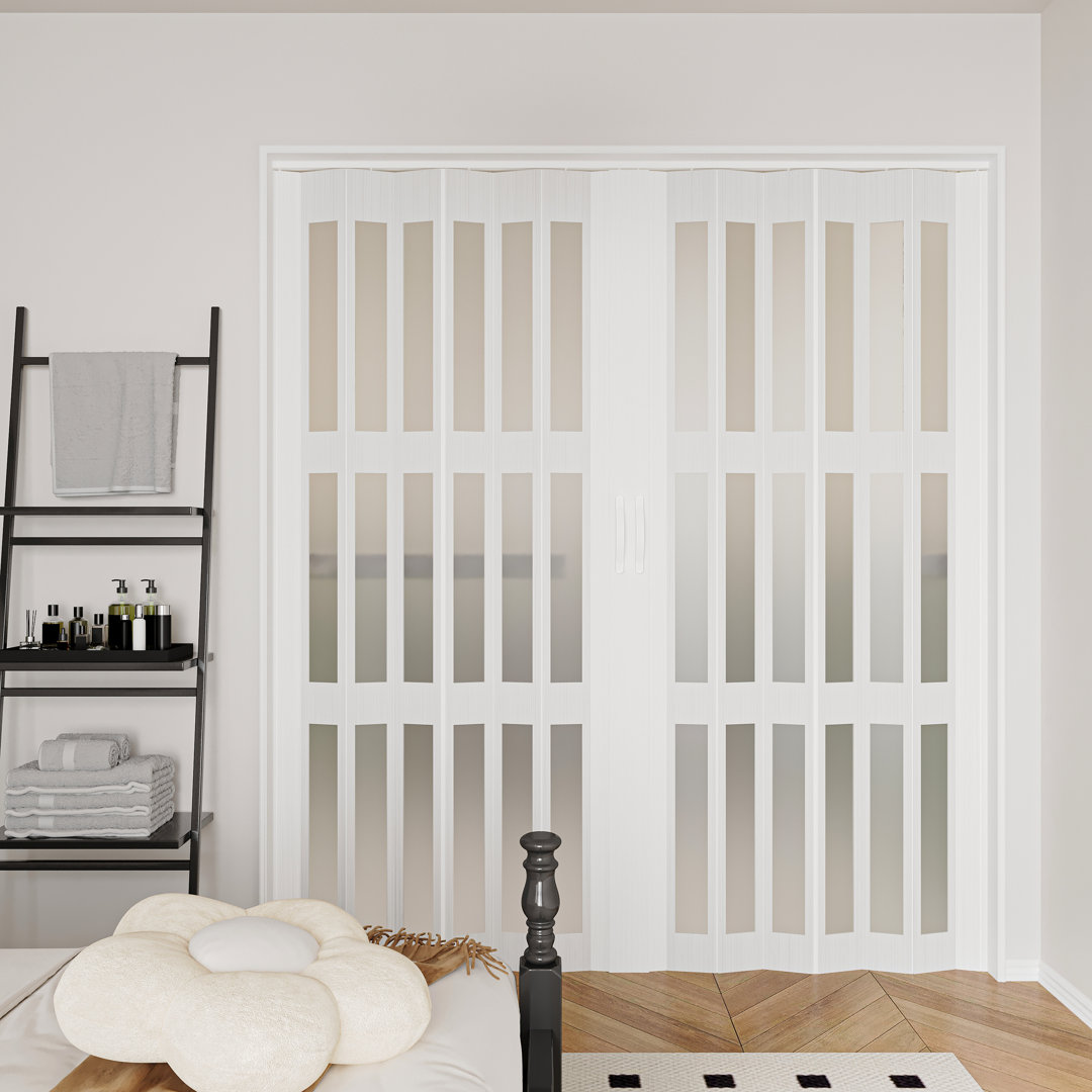 80'' PVC/Vinyl Accordion Door (Set of 2) Win Stellar