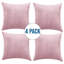 Embossed Quilted Chevron Decorative Cushion Cases - Set of 4 Modern Couch & Bed Décor Velvet Throw Pillow Covers -1445369883