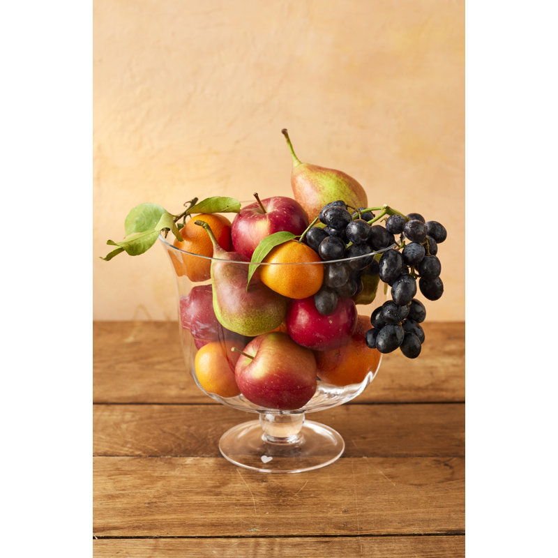 Jamie Oliver Big Love Showstopper Bowl, 22cm, Large Fluted and Footed Glass Trifle Dish