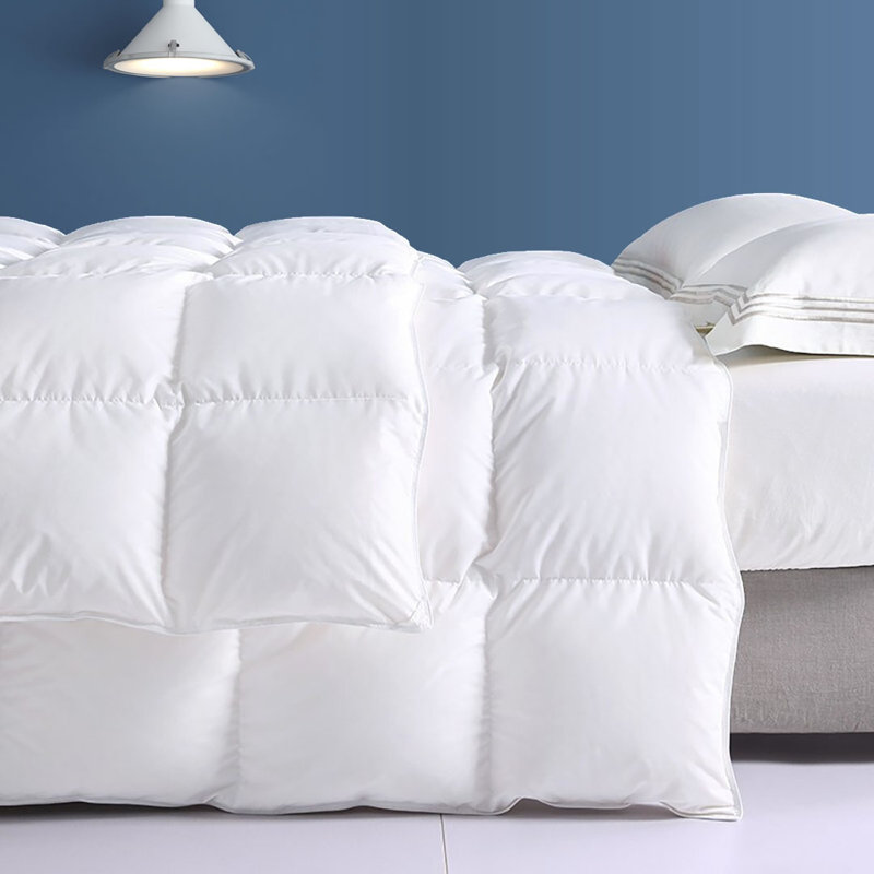 750 Fill Power All Season Feather Down Blend Comforter/ Duvet Insert, California King, California King Down Comforter