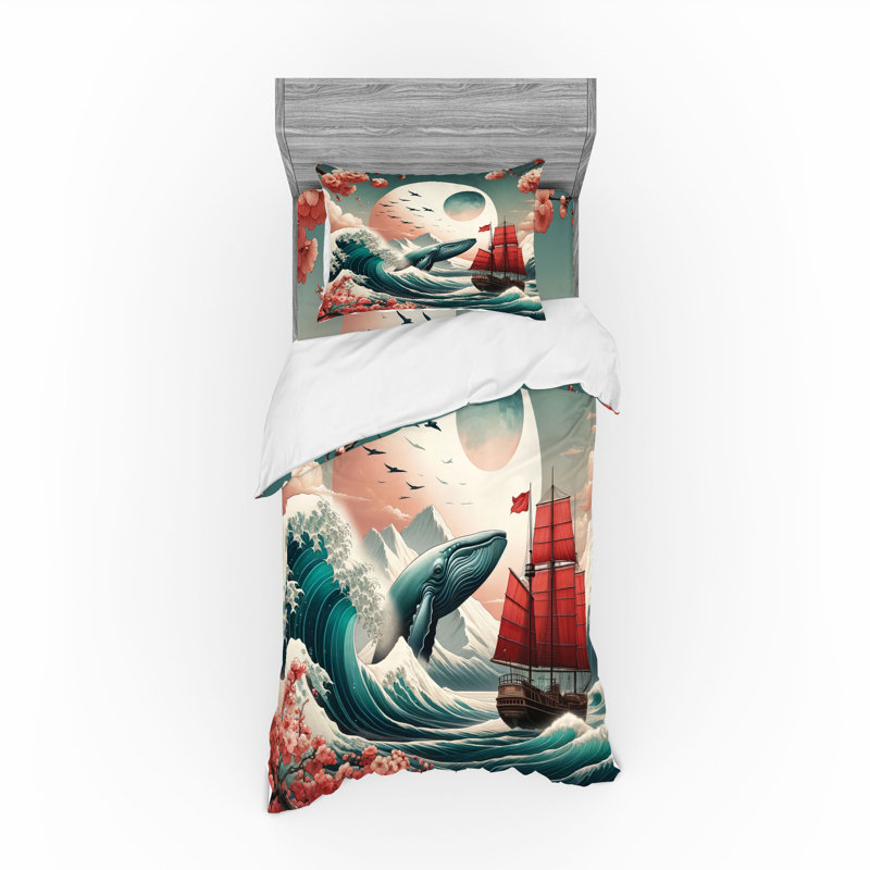 Ensemble de literie nautique Ambesonne, Housse de couette simple + 6 pièces supplémentai