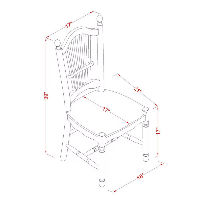 L'ensemble de salle à manger 3 pièces comprend une table de salle à manger ronde avec piédestal et 2 chaises en bois d'acajou