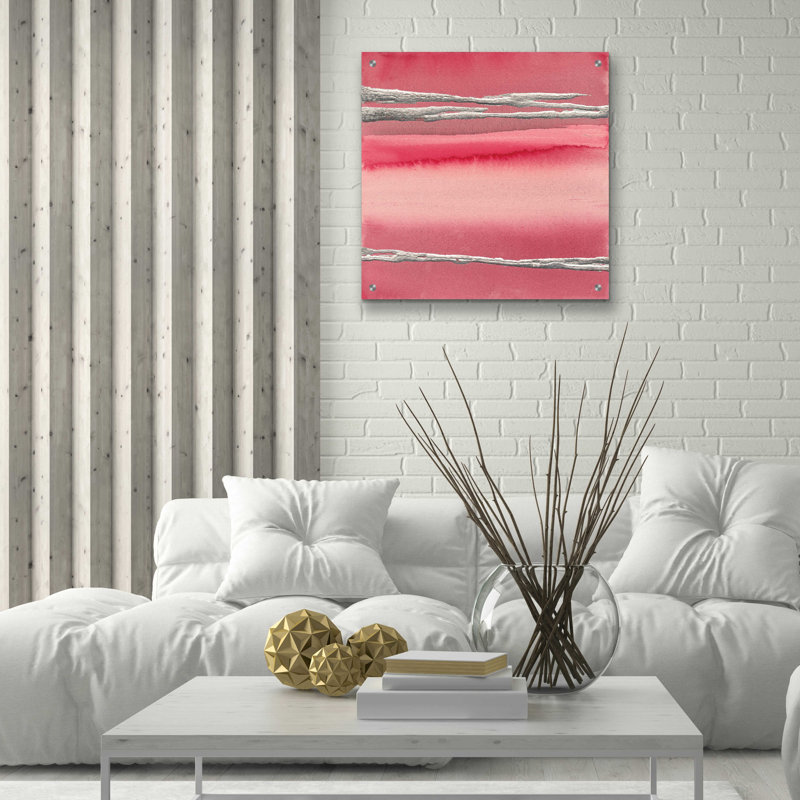 «Silver Rose I» par Chris Paschke, H 24 po x l 24 po x P 0,2 po