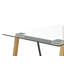 Hannwacker Glass Top Metal Base Dining Table