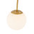 Carren 6 - Light Opal Shade Modern Sputnik Glass Globe Semi Flush Mount