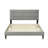 Upholstered Channel Design Twin Size Bed Frame with Convenient USB Charging, Slate Gray Polyester Fabric